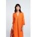 Xandres - Kariane - 14163-01-6130 - Oranje jurk in linnen